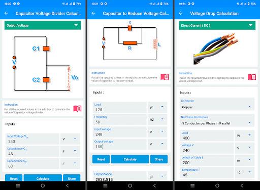 Electrical Calculation App  Screenshot 2