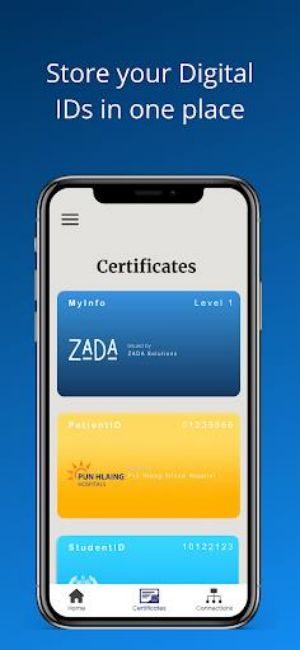 ZADA digital identity wallet  Screenshot 3