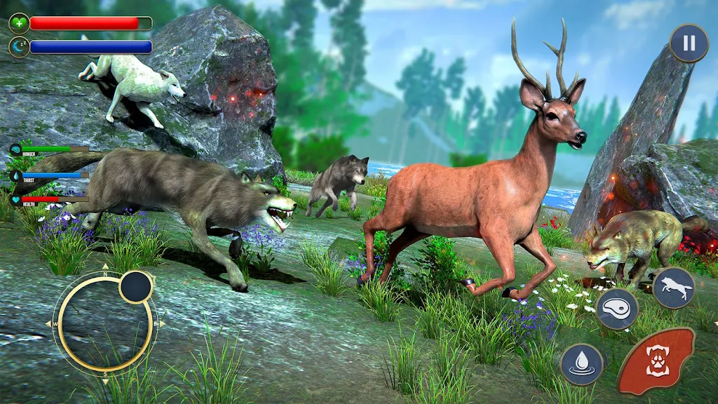 Wolf Sim: Offline Animal Games  Screenshot 1