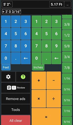 Feet & Inch Construction Calc  Screenshot 3