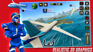 Robot Pilot Airplane Games 3D  Screenshot 5