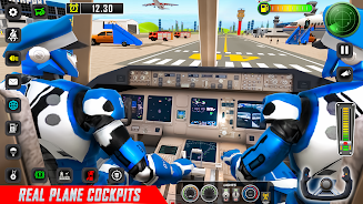 Robot Pilot Airplane Games 3D  Screenshot 2