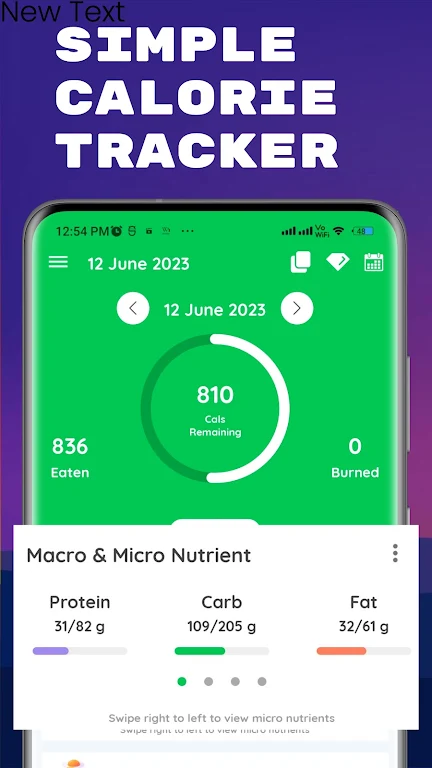 Calorie Tracker & Food Tracker  Screenshot 1