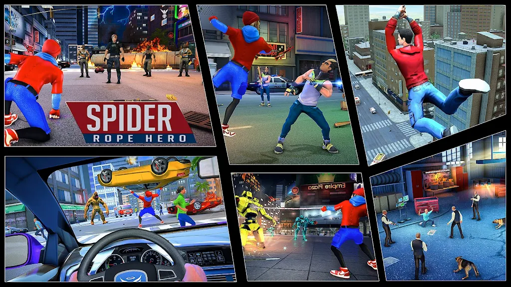 Flying Spider Fight Hero Games  Screenshot 1