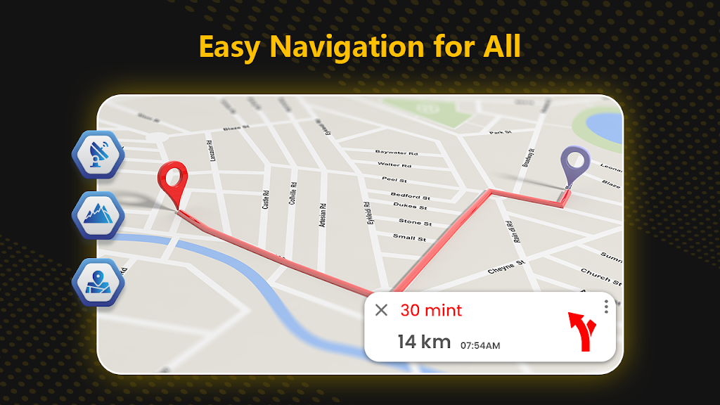 Live Earth Map & Route Planner  Screenshot 3