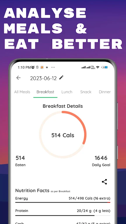 Calorie Tracker & Food Tracker  Screenshot 3