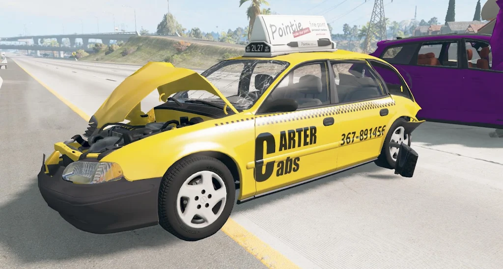 Taxi Crash Car Game Simulation  Screenshot 2