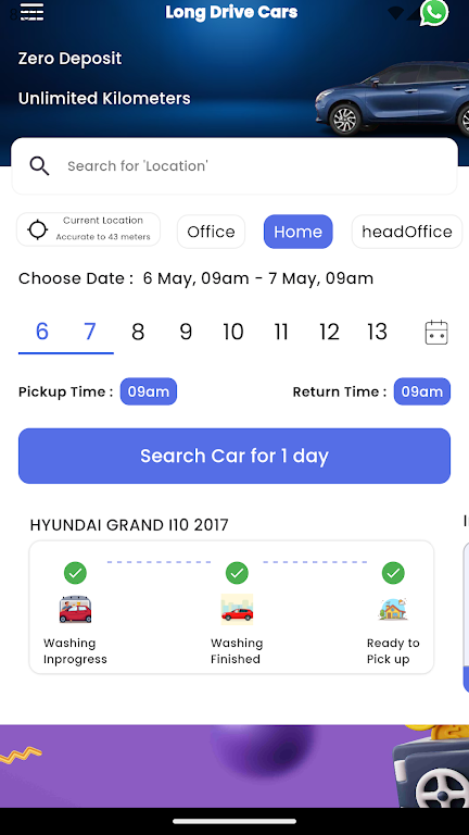 Long Drive Cars - Car Rental  Screenshot 1