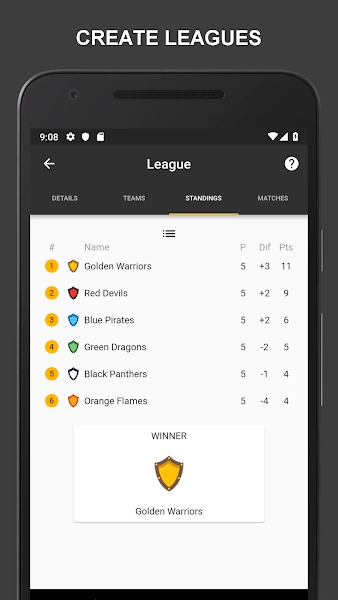 Winner Tournament Maker App League Manager  Screenshot 2