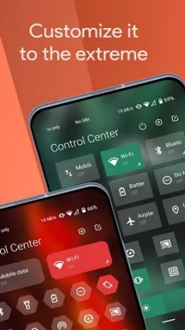 Mi Control Center Notifications and Quick Actions  Screenshot 2