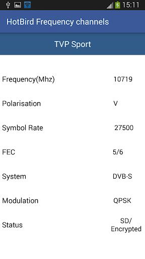 HotBird Frequency Channels  Screenshot 4