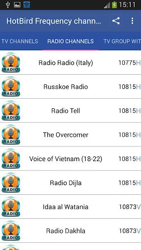 HotBird Frequency Channels  Screenshot 2