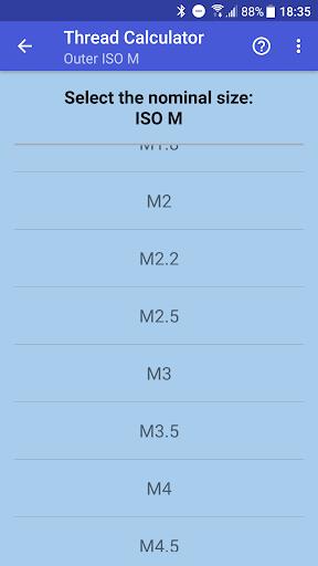 Thread calculator  Screenshot 2