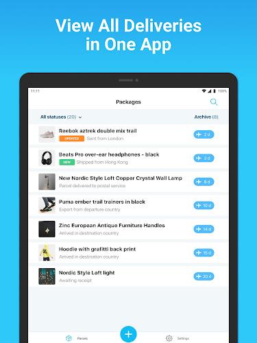 Package Tracker - pkge Mobile  Screenshot 12