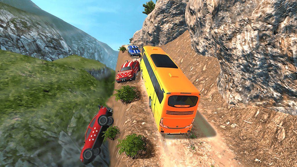 Risky Roads Bus Driver Offroad  Screenshot 1