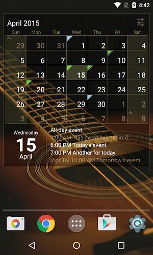 Calendar Widget Month + Agenda  Screenshot 1