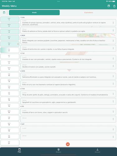 Weekly Menu  Screenshot 4