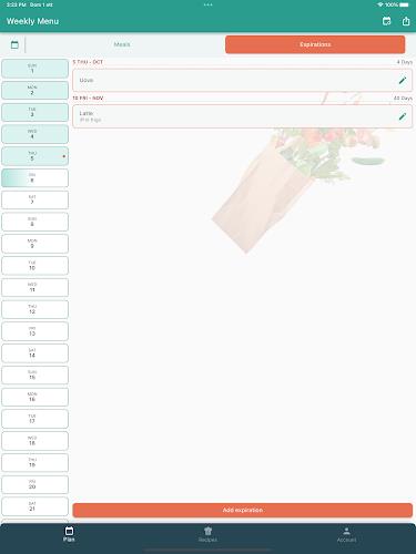 Weekly Menu  Screenshot 5