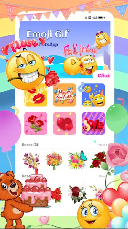 WASticker Love Rose Emoji GIF  Screenshot 1