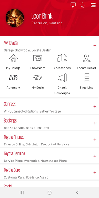 MyToyota  Screenshot 1