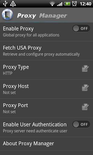 Proxy Manager  Screenshot 1