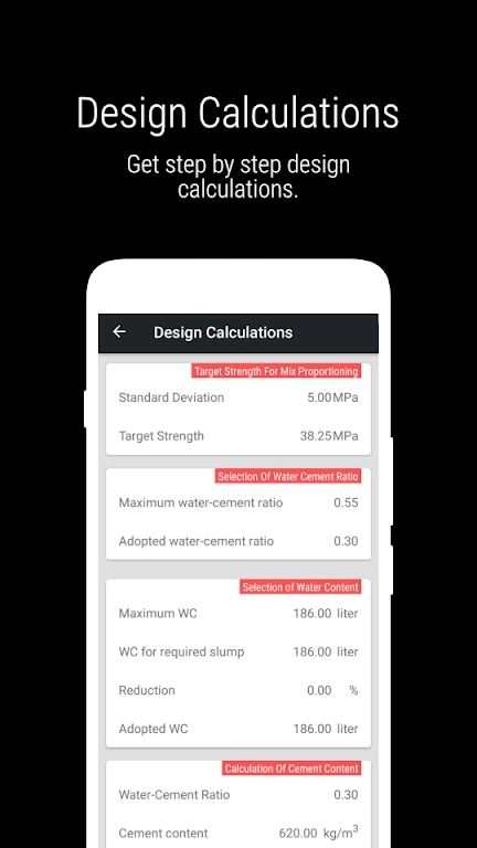 Concrete Mix Design IS-10262  Screenshot 3