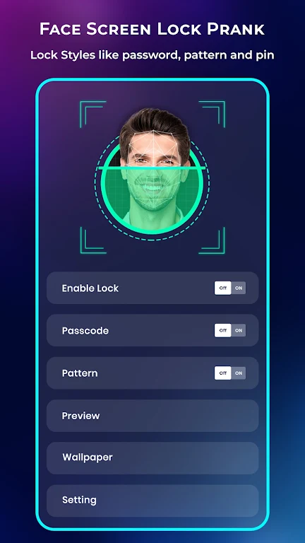 Face Screen Lock Prank  Screenshot 2