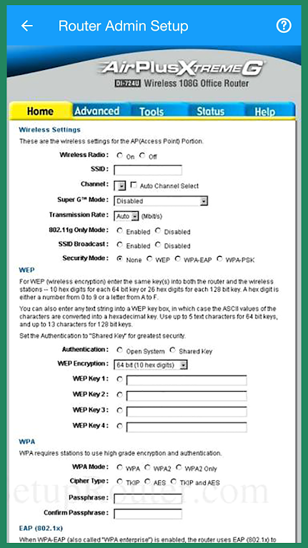 Router Admin Setup - Passwords  Screenshot 2