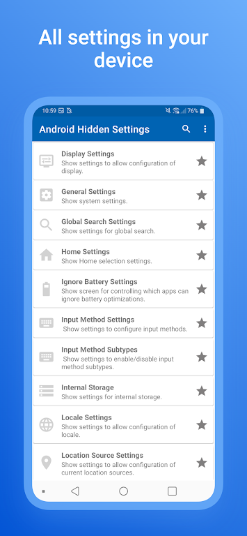 Android All Settings  Screenshot 4