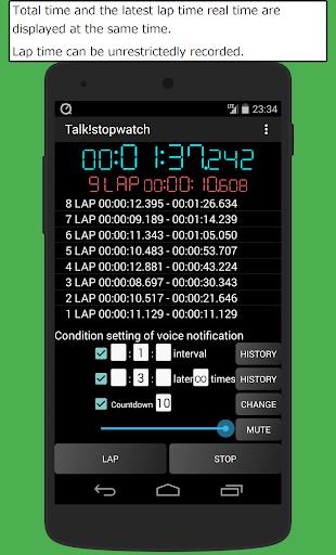 Talk! Stopwatch & Timer  Screenshot 2