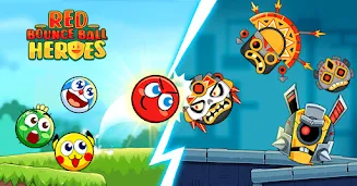 Red Bounce Ball Heroes  Screenshot 1