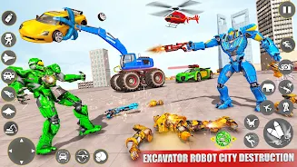 Excavator Robot War - Car Game  Screenshot 3