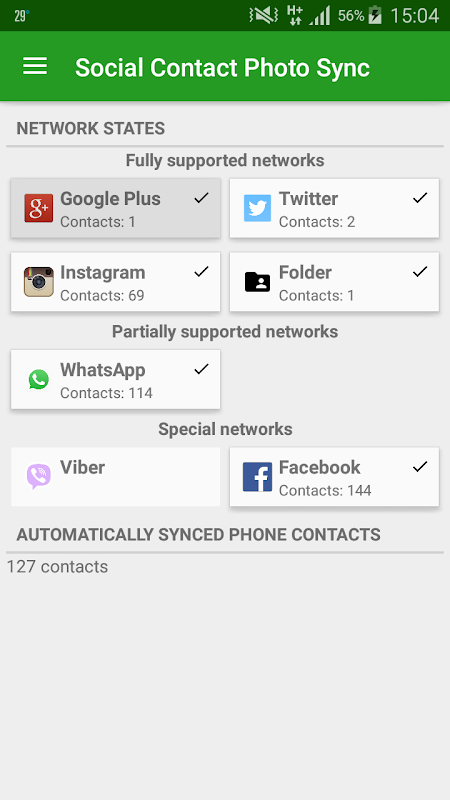 Social Contact Photo Sync  Screenshot 2