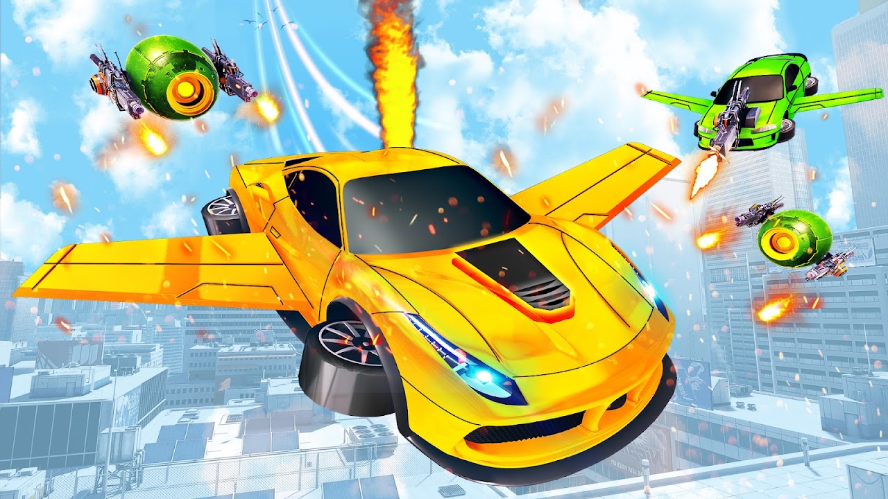 Flying car- Robot Transformation Car Driving  Screenshot 2