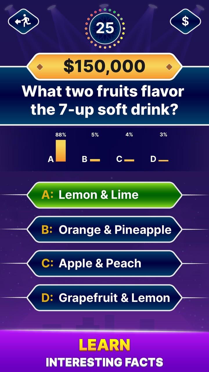 Trivia Quiz: Millionaire Games  Screenshot 2