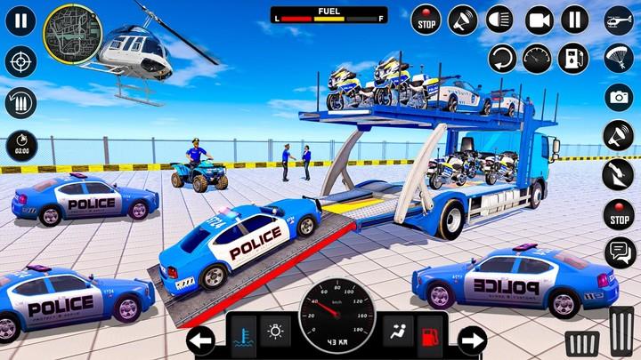 Police Car Transport Truck  Screenshot 1