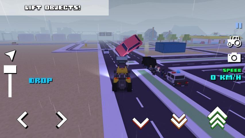 Blocky Farm Racing & Simulator - free driving game  Screenshot 1