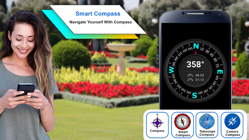 Smart Compass Sensor Android  Screenshot 1