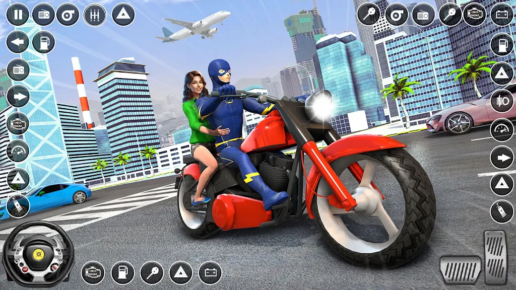 Superhero Bike Game Taxi Games  Screenshot 2