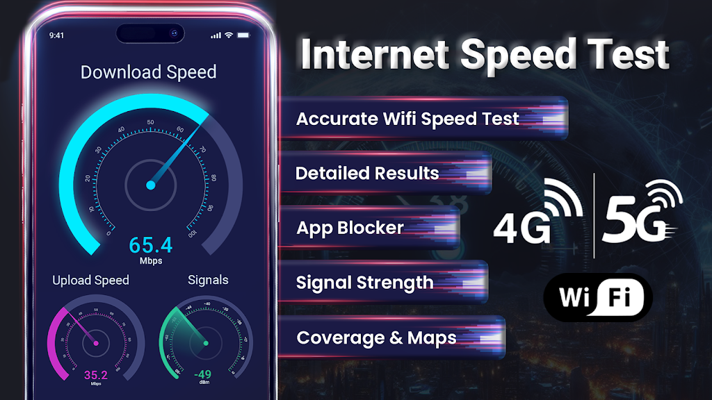 Internet Speed Test Meter  Screenshot 1