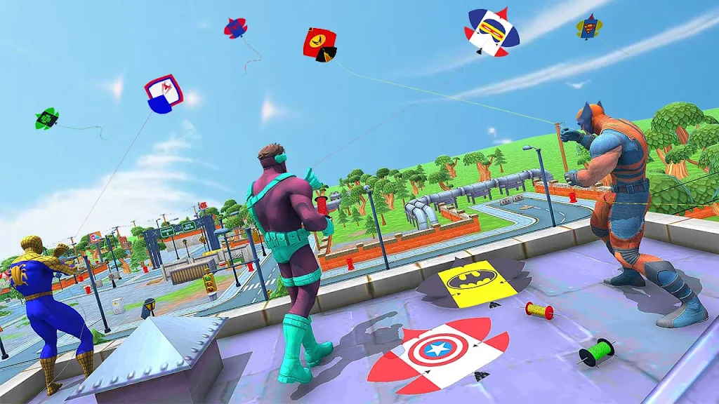 Superhero Kite Flying Games  Screenshot 1