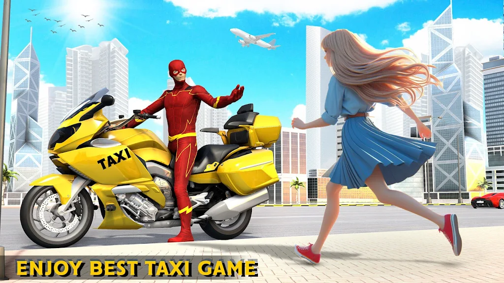 Superhero Bike Game Taxi Games  Screenshot 1