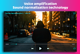 Night Video Player - voice amp  Screenshot 3