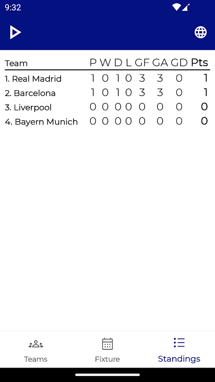 Fixture & Points Table Maker  Screenshot 2