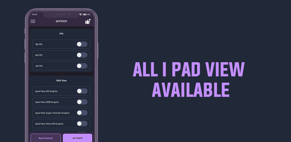 GFXTOOY IPAD VIEW & 90 FPS  Screenshot 3