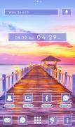 Beautiful Wallpaper SunSet Wharf Theme  Screenshot 3