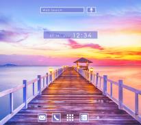 Beautiful Wallpaper SunSet Wharf Theme  Screenshot 2