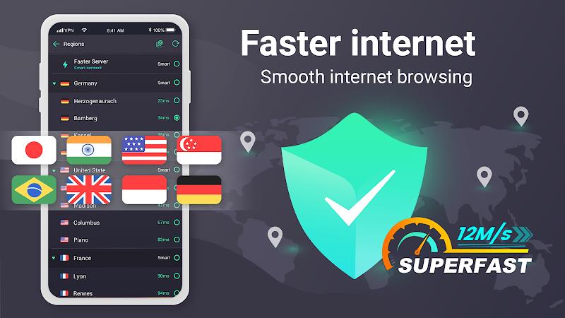 Touch VPN - Fast Wifi Security  Screenshot 1