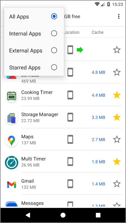 Storage Manager: app space  Screenshot 2