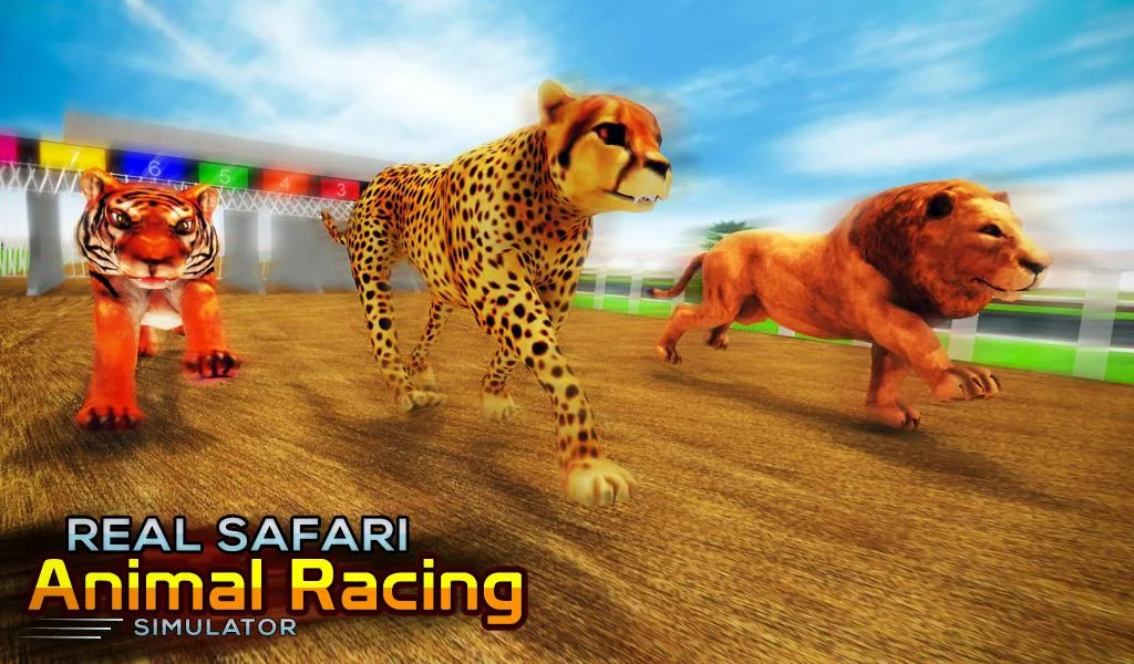 Real Safari Animal Racing Simulator - Wild Race 3D  Screenshot 2